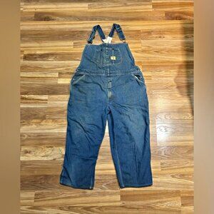 Vintage Duck Head Mens Blue Denim Farm Carpenter Bib Overalls~44~